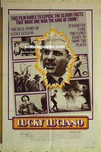 r938 LUCKY LUCIANO one-sheet movie poster '74 Volonte, Steiger