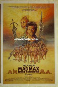 r944 MAD MAX BEYOND THUNDERDOME one-sheet movie poster '85 Mel Gibson