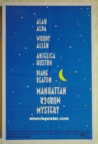 r952 MANHATTAN MURDER MYSTERY one-sheet movie poster '93 Woody Allen