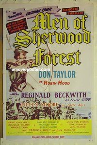 r965 MEN OF SHERWOOD FOREST one-sheet movie poster '56 Robin Hood!