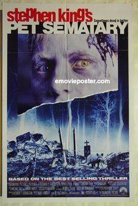 s066 PET SEMATARY one-sheet movie poster '89 Stephen King