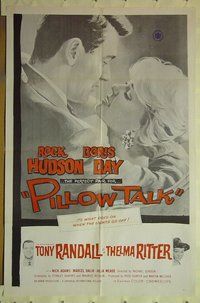 s071 PILLOW TALK military one-sheet movie poster '59 Rock Hudson, Doris Day