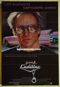 s072 PINK CADILLAC one-sheet movie poster '89 Clint Eastwood, Peters