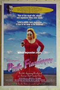 s073 PINK FLAMINGOS one-sheet movie poster R97 John Waters, Divine