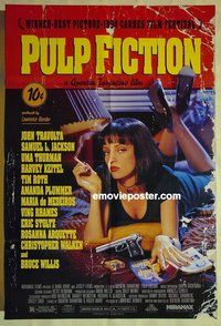 s104 PULP FICTION one-sheet movie poster '94 Travolta, Jackson, Uma Thurman