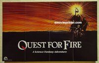 s112 QUEST FOR FIRE 25x40 special '82 Rae Dawn Chong, great artwork of cave men!