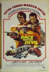 s115 RACE WITH THE DEVIL one-sheet movie poster '75 Fonda, Oates