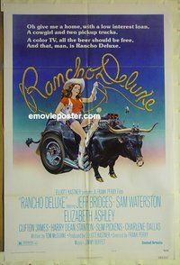 s120 RANCHO DELUXE style B one-sheet movie poster '75 Bridges, Waterston