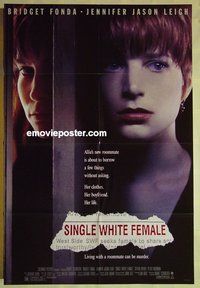 s214 SINGLE WHITE FEMALE DS one-sheet movie poster '92 Fonda, Jason-Leigh