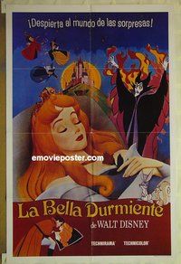 s229 SLEEPING BEAUTY Spanish one-sheet movie poster R80s Disney classic!