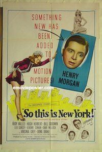 s232 SO THIS IS NEW YORK one-sheet movie poster '48 Henry Morgan, Valee