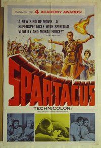 s249 SPARTACUS one-sheet movie poster '61 Kubrick, Kirk Douglas