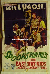s261 SPOOKS RUN WILD one-sheet movie poster R49 Bela Lugosi, East Side Kids