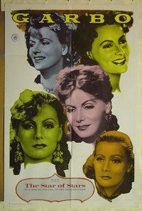 s266 STAR OF STARS one-sheet movie poster '63 Greta Garbo festival!