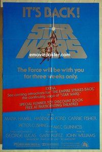 s269 STAR WARS 1sh movie poster R79 George Lucas, Harrison Ford