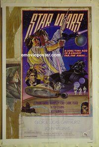 s273 STAR WARS NSS style D 1sh 1978 George Lucas classic, circus poster art by Struzan & White!