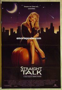 s280 STRAIGHT TALK DS int'l one-sheet movie poster '92 Dolly Parton, Woods