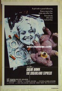 s288 SUGARLAND EXPRESS one-sheet movie poster '74 Steven Spielberg, Hawn