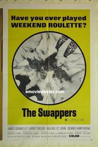 s296 SWAPPERS one-sheet movie poster '70 weekend sex roulette!