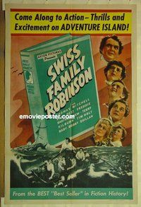 s299 SWISS FAMILY ROBINSON one-sheet movie poster R46 Mitchell