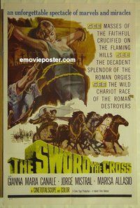 s301 SWORD & THE CROSS one-sheet movie poster '56 Guido Brignone