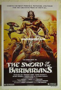 s303 SWORD OF THE BARBARIANS one-sheet movie poster '83 Tarantini