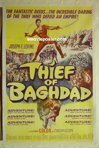 s336 THIEF OF BAGHDAD one-sheet movie poster '61 Steve Reeves