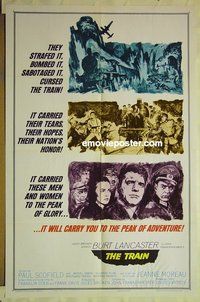s364 TRAIN style A one-sheet movie poster '65 Burt Lancaster, Paul Scofield