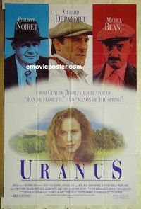 s387 URANUS int'l one-sheet movie poster '91 Claude Berri, French!