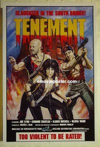 s322 TENEMENT video one-sheet movie poster '85 Roberta Findlay