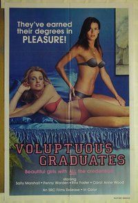 s401 VOLUPTUOUS GRADUATES one-sheet movie poster '80s college sex!