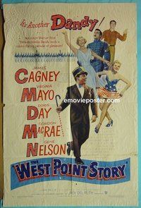 s413 WEST POINT STORY one-sheet movie poster '50 Cagney, Mayo
