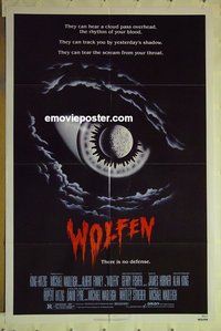 s435 WOLFEN one-sheet movie poster '81 Hines, Finney, Olmos