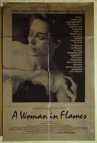 s436 WOMAN IN FLAMES foil one-sheet movie poster '83 German prostitutes!