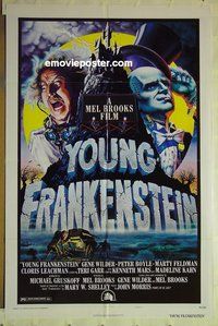 s451 YOUNG FRANKENSTEIN style B one-sheet movie poster '74 Mel Brooks