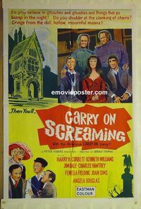 t105 CARRY ON SCREAMING Aust one-sheet movie poster '66 English sex!