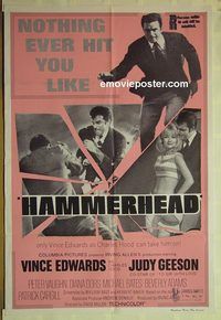 t117 HAMMERHEAD Aust one-sheet movie poster '68 Vince Edwards