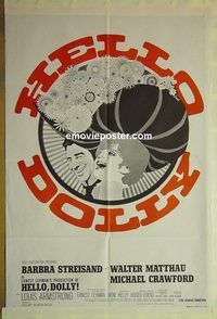 t119 HELLO DOLLY Aust one-sheet movie poster '70 Streisand, Matthau