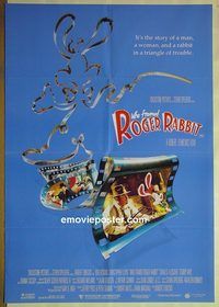 t147 WHO FRAMED ROGER RABBIT Aust one-sheet movie poster '88 animation!