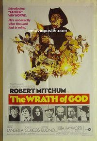 t149 WRATH OF GOD Aust one-sheet movie poster '72 Robert Mitchum