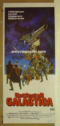 t173 BATTLESTAR GALACTICA Australian daybill movie poster '78 Richard Hatch