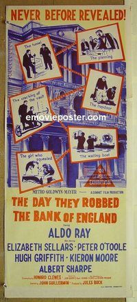 t213 DAY THEY ROBBED THE BANK OF ENGLAND Australian daybill movie poster '60