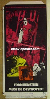 t236 FRANKENSTEIN MUST BE DESTROYED Australian daybill movie poster '70