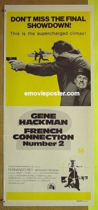t239 FRENCH CONNECTION 2 Australian daybill movie poster '75 Gene Hackman
