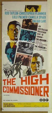 t252 HIGH COMMISSIONER Australian daybill movie poster '68 Taylor, Plummer