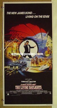 t275 LIVING DAYLIGHTS Australian daybill movie poster '86 James Bond
