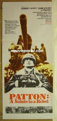 t303 PATTON Australian daybill movie poster '70 George C. Scott classic!