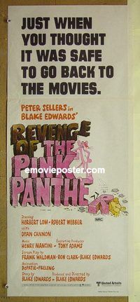 t314 REVENGE OF THE PINK PANTHER Australian daybill movie poster '78 Sellers