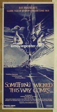t327 SOMETHING WICKED THIS WAY COMES Australian daybill movie poster '83