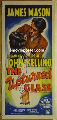 t346 UPTURNED GLASS Australian daybill movie poster '48 James Mason